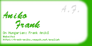 aniko frank business card